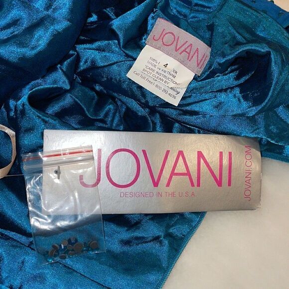 Jovani JVN Sleeveless Mermaid Plunging Back Pageant Prom Formal Dress NWT - Picture 17 of 17